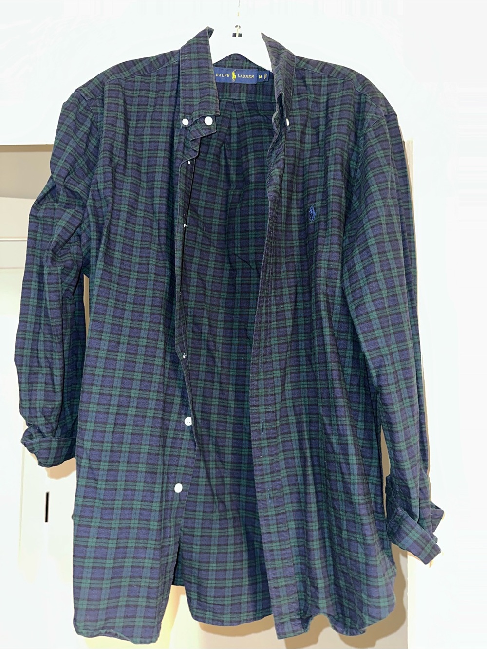 Ralph Lauren Green & Navy Plaid Button-Down Shirt